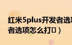 红米5plus开发者选项设置（红米5plus开发者选项怎么打�）