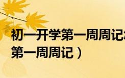 初一开学第一周周记怎么写300字（初一开学第一周周记）