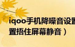 iqoo手机降噪音设置在哪里（iqoo3怎么设置捂住屏幕静音）