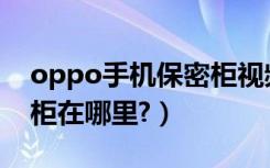 oppo手机保密柜视频误删（oppo手机保密柜在哪里?）