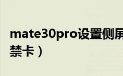 mate30pro设置侧屏灯（mate30pro设置门禁卡）