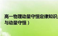 高一物理动量守恒定律知识点（高中物理知识点总结：动量与动量守恒）