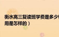 衡水高三复读班学费是多少钱（衡水中学高三复读条件及费用是怎样的）