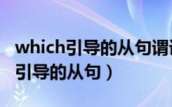 which引导的从句谓语应该什么形式（which引导的从句）