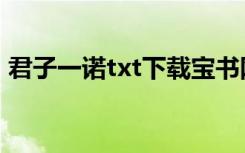 君子一诺txt下载宝书网（君子一诺txt新浪）