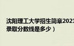 沈阳理工大学招生简章2021分数（2021沈阳理工大学各省录取分数线是多少）