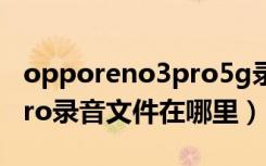 opporeno3pro5g录音在哪（opporeno5pro录音文件在哪里）