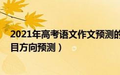 2021年高考语文作文预测的方向（2022年高考语文作文题目方向预测）