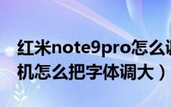 红米note9pro怎么调大字体（魅族note9手机怎么把字体调大）