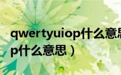 qwertyuiop什么意思中文翻译（qwertyuiop什么意思）