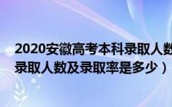 2020安徽高考本科录取人数及录取率（2022安徽高考二本录取人数及录取率是多少）