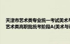 天津市艺术类专业统一考试美术与设计学类专业考试大纲（2022天津艺术类高职批统考阶段A(美术与设计学)类院校录取最低分）