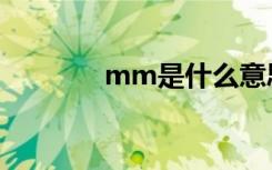 mm是什么意思（mm的毛）