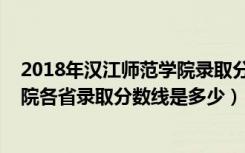 2018年汉江师范学院录取分数线是多少（2022汉江师范学院各省录取分数线是多少）