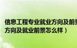 信息工程专业就业方向及前景分析（2022信息工程专业就业方向及就业前景怎么样）