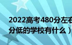 2022高考480分左右有哪些二本大学（各省分低的学校有什么）