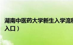 湖南中医药大学新生入学流程及注意事项（2022年迎新网站入口）