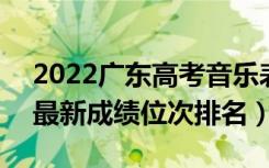 2022广东高考音乐表演声乐类一分一段表（最新成绩位次排名）