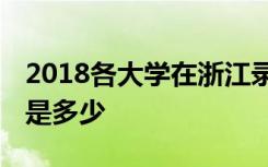 2018各大学在浙江录取分数线 最低分及位次是多少