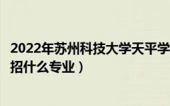 2022年苏州科技大学天平学院各省招生计划及招生人数（都招什么专业）