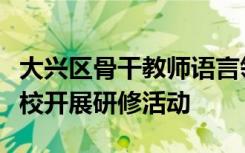 大兴区骨干教师语言领域中心组在教师进修学校开展研修活动