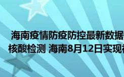  海南疫情防疫防控最新数据消息：海南澄迈老城镇哪里可做核酸检测 海南8月12日实现社会面清零吗