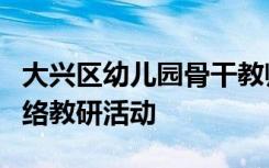 大兴区幼儿园骨干教师语言领域中心组开展网络教研活动