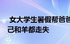  女大学生暑假帮爸爸放羊 大学生暑假放羊自己和羊都走失