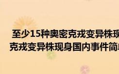  至少15种奥密克戎变异株现身国内怎么回事 至少15种奥密克戎变异株现身国内事件简单介绍