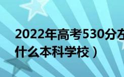 2022年高考530分左右能上哪些大学（能上什么本科学校）