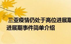  三亚疫情仍处于高位进展期怎么回事 三亚疫情仍处于高位进展期事件简单介绍