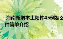  海南新增本土阳性45例怎么回事 海南新增本土阳性45例事件简单介绍