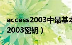 access2003中最基本的数据单位是（access2003密钥）