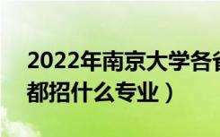 2022年南京大学各省招生计划及招生人数（都招什么专业）