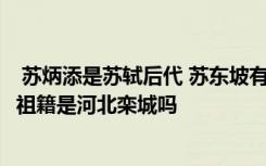  苏炳添是苏轼后代 苏东坡有后人吗 苏轼孙子有哪几个  苏轼祖籍是河北栾城吗