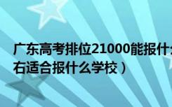 广东高考排位21000能报什么学校（广东高考位次30000左右适合报什么学校）