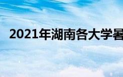 2021年湖南各大学暑假放假时间 哪天开学