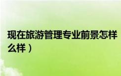 现在旅游管理专业前景怎样（2021旅游管理专业就业前景怎么样）