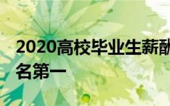 2020高校毕业生薪酬排行榜出炉 清华大学排名第一