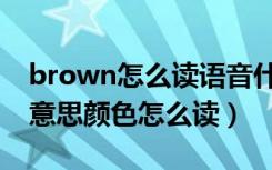 brown怎么读语音什么意思（brown是什么意思颜色怎么读）