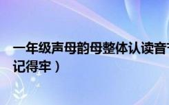 一年级声母韵母整体认读音节表（整体认读音节怎么教孩子记得牢）