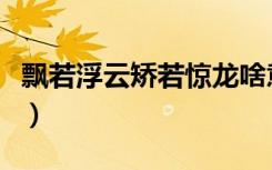 飘若浮云矫若惊龙啥意思（飘若浮云矫若惊龙）