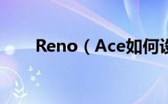 Reno（Ace如何设置保护个人信息）