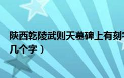 陕西乾陵武则天墓碑上有刻字吗（陕西乾陵武则天墓碑上有几个字）