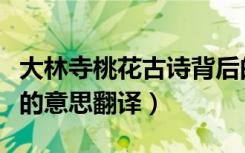 大林寺桃花古诗背后的故事（大林寺桃花古诗的意思翻译）