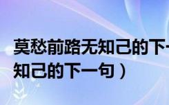 莫愁前路无知己的下一句恶搞诗（莫愁前路无知己的下一句）