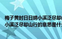 梅子黄时日日晴小溪泛尽却山行的意思是（梅子黄时日日晴小溪泛尽却山行的意思是什么）