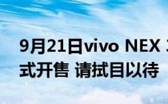 9月21日vivo NEX 3三种版本、两款颜色正式开售 请拭目以待