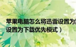 苹果电脑怎么将迅雷设置为默认（在苹果电脑中怎么将迅雷设置为下载优先模式）