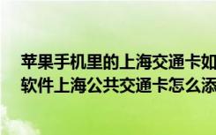 苹果手机里的上海交通卡如何使用（iPhone苹果手机钱包软件上海公共交通卡怎么添加使用）